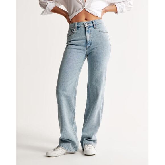 Abercrombie & Fitch Curve Love High Rise 90s Relaxed Jean - 25 - Picture 6 of 8